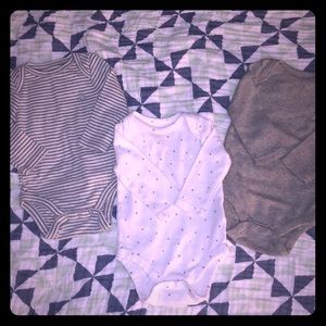 Baby Gap, 3 long sleeve tee shirts, size 3-6 mons